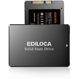 Ediloca SSD 256GB, SSD Festplatte Intern, 2.5" SATA III, bis zu 550MB/s, 3D NAND TLC, Kompatibel mit Laptop und PC-Desktop(ES106 Black)