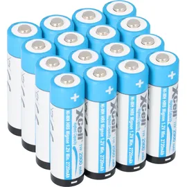 XCell 16x XCell Mignon AA Akku Ni-MH 1,2V 2900mAh