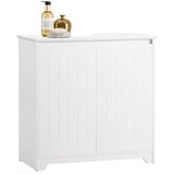 SoBuy Waschbeckenunterschrank BZR108 Badezimmerschrank Waschtisch Unterschrank Badezimmermöbel weiß Ø 15 cm x 60 cm x 60 cm x 30 cm