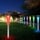 GLOBO Design 10er Set RGB LED Steck Lampen Solar Hof Edelstahl Strahler Farbwechsler