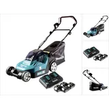 Makita Dlm 432 PT4 Akku Rasenmäher, 36 v ( 2x 18 v ) 43 cm Brushless + 4x Akku 5,0 Ah + Doppel Ladegerät - Makita,