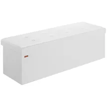 DEUBA Sitzbank Faltbar Weiß 115 x 40 x 40 cm