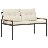 vidaXL Bank Outdoor 2-Seater 116 x 67,5 x 72 cm Cremeweiß