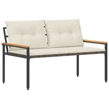 vidaXL Bank Outdoor 2-Seater 116 x 67,5 x 72 cm Cremeweiß