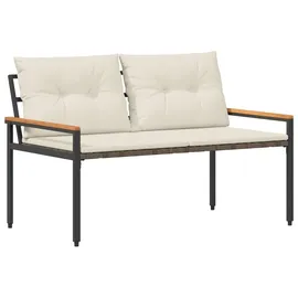 vidaXL Bank Outdoor 2-Seater 116 x 67,5 x 72 cm Cremeweiß