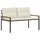 vidaXL Bank Outdoor 2-Seater 116 x 67,5 x 72 cm Cremeweiß