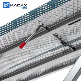 Kadax Bügelbrett mit Bügeleisenablage, 120x38cm, Blau
