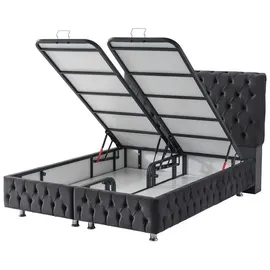 Sitheim Boxspringbett Design Saphira Bett inkl Matratze - Grau