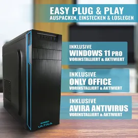 Greed GREED® Ultra 7 - Schneller PC mit Intel Core i7 - Leiser Computer + Home Office mit 4,0 GHZ, 32GB DDR4 RAM/Arbeitsspeicher - 1TB HDD - WLAN, inkl Win 11 Pro