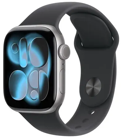 Watch Series 11 GPS 42mm Space Grey Aluminium Case with Black Sport Band - M/L