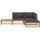 vidaXL Garten-Lounge-Set 4-tlg. grau Bambus
