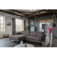 KAWOLA Sofa MALTA Ecksofa Stoff anthrazit Recamiere links -