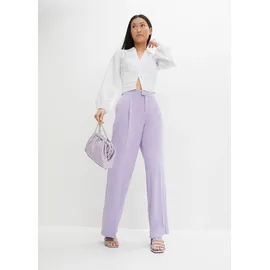 bonprix Bundfaltenhose Loose Fit Lila 42