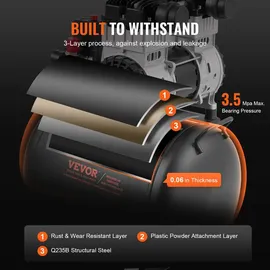 Vevor 40L 2 PS 5,3 CFM 125 PSI