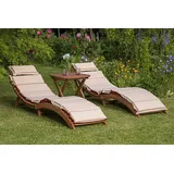 MX Gartenliege Ipanema 5tlg. Sonnenliege Relaxliege Poolliege Wellnesliege Liege