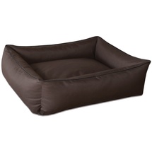 BedDog Hundebett MAX, Hundekissen mit abziehbaren waschbaren Bezug, Hundekorb, Hundesofa, für mitel-große Hunde, L, braun