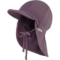 Sterntaler Schirmmütze mit Nackenschutz Musselin pastellviolett, 51 cm