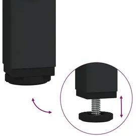 vidaXL Nachttisch mit Ladestation mit Regal Grau Sonoma Holzwerkstoff