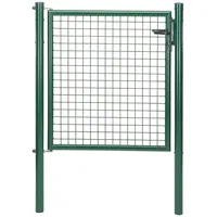 GAH Alberts Alberts Wellengitter-Einzeltor, Maschendraht + Fix-Clip Tor, 1 m x 1 m, Grün verzinkt