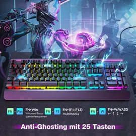 TeckNet RGB Gaming Tastatur DE