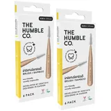 The Humble Co. Interdentalbürsten 2x Humble Interdentalbürste Bambus Größe 4 (0,7 mm) Gelb