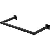 ML-Design Kleiderstange Rechteck für Wand T30cmxB60cm Schwarz aus Stahl U-Form