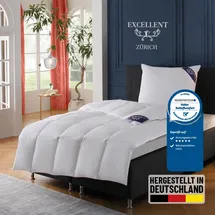 Excellent Daunenbettdecke EXCELLENT "Zürich, Bettdecke normal mit Bestnote "Hoher Schlafkomfort" bewertet.", weiß, B:240cm L:220cm, Bezug: 100% Baumwolle. Füllung: 100% Daunen, Bettdecken, Bettdecke 135x200 cm, 155x220cm und weitere Größen, Made in Germany