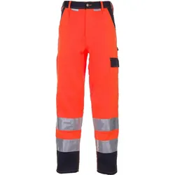 Warnschutz Bundhose "KONTRAST" - 102 - orange/marine