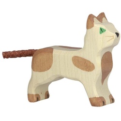 HOLZTIGER Katze  stehend  klein