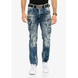Cipo & Baxx Bequeme Jeans im lässigen Biker-Stil blau 33