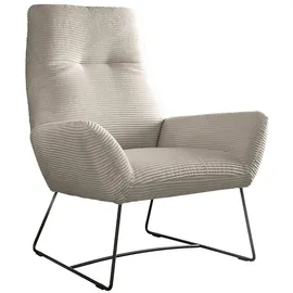KAWOLA Sessel BISA Cord 82 x 102 x 82 cm Steingrau