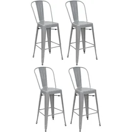 MCW Barhocker A73 4er Set Grau