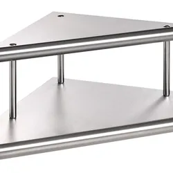 Küchenregal HEINE HOME, grau (edelstahl), B:48cm H:31cm T:48cm, Metall, Edelstahl, Regale, Eckregal Küchen-Regal