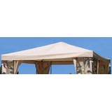 Pavillon Ersatzdach 3x3 Meter - beige - wasserdicht - Pavillondach