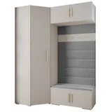 ABIKS MÖBEL Kompaktgarderobe INOVA 3 SATZ 21 Möbelset, Garderobe mit Kleiderstange und Regalen