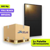 36x JA Solar Solarpanele JAM60D41-500/LB – Full Black 500 Wp Bifaziale PV Module
