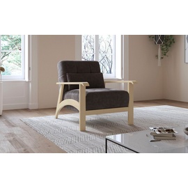 sit&more Sessel »Billund«, Armlehnen aus Buchenholz in natur, verschiedene Bezüge und Farben grau