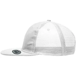 Basecap "MB6509" 6-Panel-Flat-Peak - white