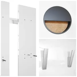 Vladon Garderobenpaneel Vladon 57 x 170 x 20 cm Schwarz