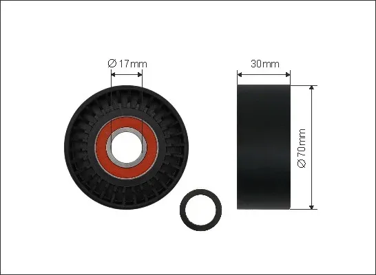 CAFFARO Spannrolle, Keilrippenriemen 500385 für ALPINA Porsche