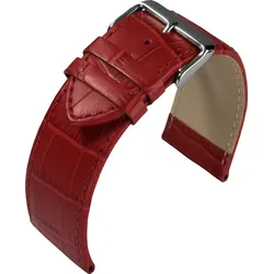 Eulit Kalbleder mit Krokoprägung Big Fashion 28mm" E50842828402" - rot