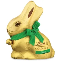 Lindt Schokolade GOLDHASE | 4 x 100 g | Vollmilch-Nuss-Schokolade in Hasenform zu Ostern | 20 % Haselnuss-Anteil | Osterschokolade | Schokoladengeschenk | Schokoladenhase | Osterhase