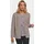 GOLDNER Elegante Grobstrickjacke taupe/melange 54