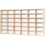 Pinus Setzkasten Holz 80x6x42 cm, 36 Fächer Sammlervitrine Natural