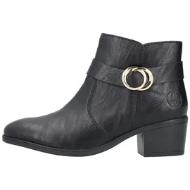 Rieker Damen Ankle Boots 73975, Frauen Stiefeletten,uebergangsschuhe,uebergangsstiefel,knöchelhoch,reißverschluss,Bootee,schwarz (00),39 EU | Gr.: 39