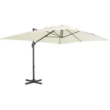 vidaXL Ampelschirm mit Aluminium-Mast 400 x 300 cm Sandweiß