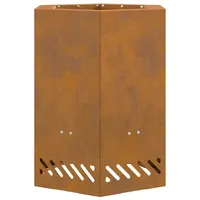 vidaXL Rauchfreier Feuerring hexagonal 38x38x51 cm wetterfester Stahl - Vidaxl