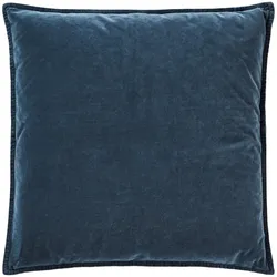 IB Laursen Kissenbezug Velour quadratisch, 52 x 52 cm, historical blue