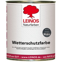 LEINOS Wetterschutzfarbe 750 ml | Anthrazitgrau für Holzfassaden Fenster Gartenhäuser | wetterbeständige Deckfarbe,Schutz auf Ölbasis im Außenbereich