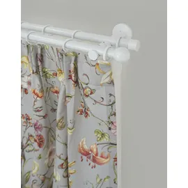 GARESA Gardinenstange GARESA "WHITE", weiß, L:360cm Ø:20mm, Eisen, Gardinenstangen, Vorhanggarnitur, verlängerbar, Wandmontage, Endknopf Kugel, mit Ringe